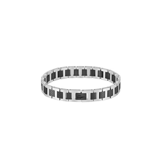 Lacoste Gliederarmband für Herren Kollektion METROPOLE aus Edelstahl und schwarz-plattiertem Stahl - 2040418