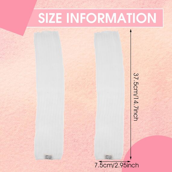 CIATBYYJ Armstulpen Damen, Winter Gestrickte Handstulpen, Warme Long Fingerlose Handschuhe, Japanischer Pulswärmer, Y2K Gothic Punk Hip Hop Armstulpen Mit Daumenloch (Weiß)