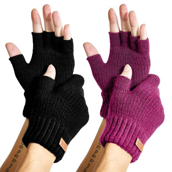JYUYNY Fingerlose Handschuhe - Kaschmir Winter Warme Strick Handschuhe für Laufen, Radfahren, Fahren - Herren und Damen