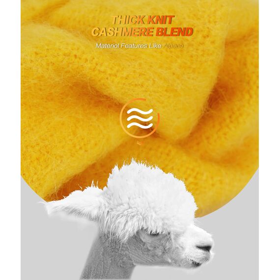 Bequemer Laden Damen Winter Warme Touchscreen Handschuhe Gelb