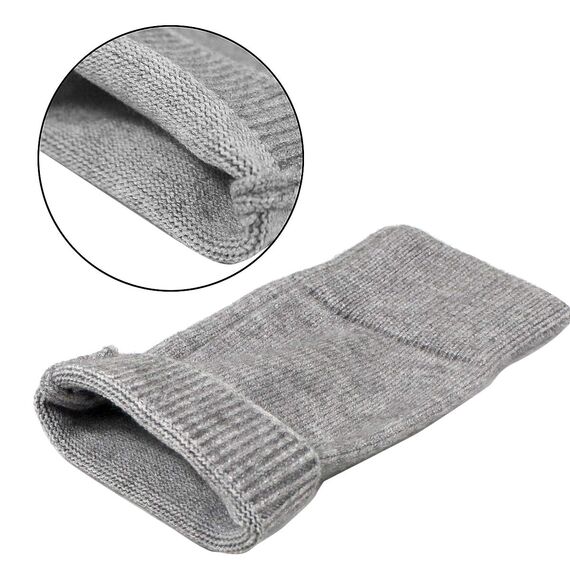 Dokpav Winter Fäustlinge Damen Wolle Warm Fingerlose Halb Handschuhe Rosa