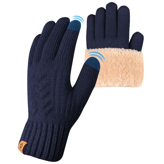 ARFNKIM Damen Winterhandschuhe mit Fleecefutter, Touchscreen Warme Gedehnt Dicke Strickhandschuhe Wollhandschuhe Thermohandschuhe Outdoor Winter Geschenke für Herren und Damen