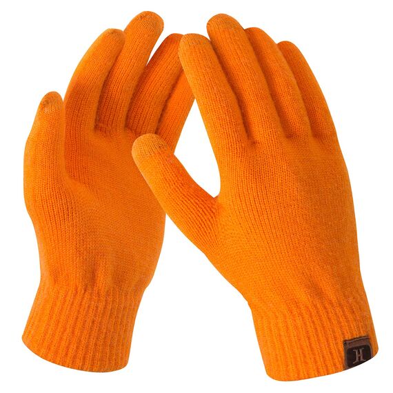 Bequemer Laden Damen Winter Warme Touchscreen Handschuhe Orange