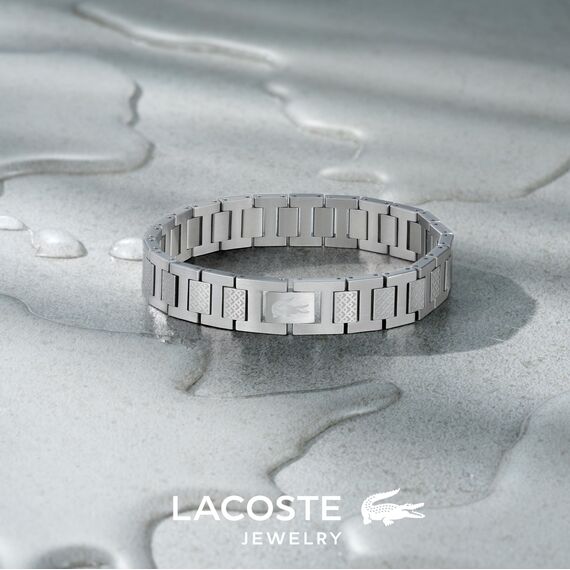 Lacoste Gliederarmband für Herren Kollektion METROPOLE in Edelstahl Verziert mit Petit-Piqué-Muster - 2040117
