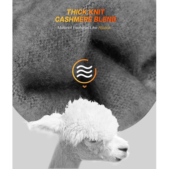 Bequemer Laden Damen Winter Warme Touchscreen Handschuhe Mittel Grau