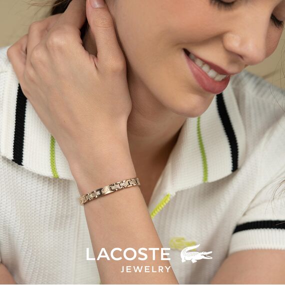 Lacoste Gliederarmband für Damen Kollektion METROPOLE in Roségold mit eingraviertem Petit Piqué - 2040467
