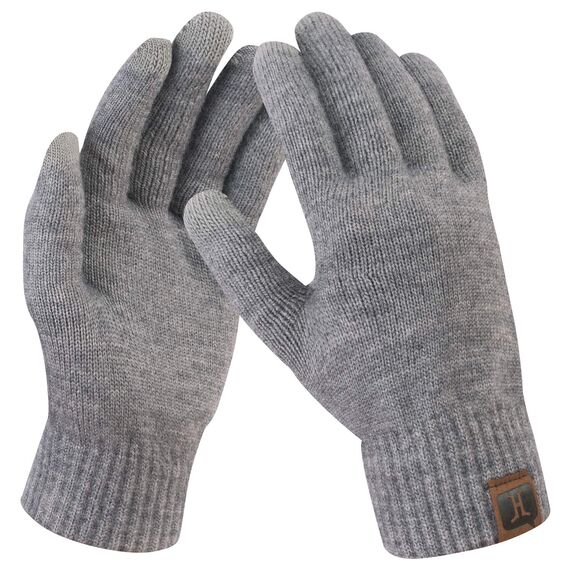 Bequemer Laden Damen Winter Warme Touchscreen Handschuhe Mittel Grau