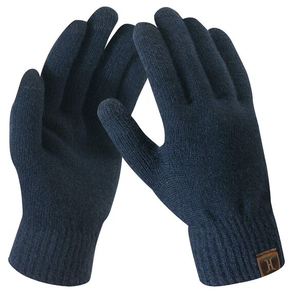 Bequemer Laden Damen Winter Warme Touchscreen Handschuhe Dunkelblau