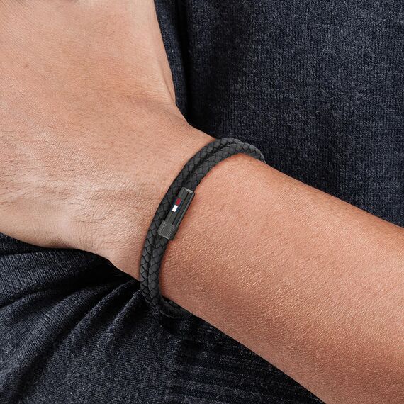 Tommy Hilfiger Jewelry armband für Herren aus Leder Schwarz - 2790262S