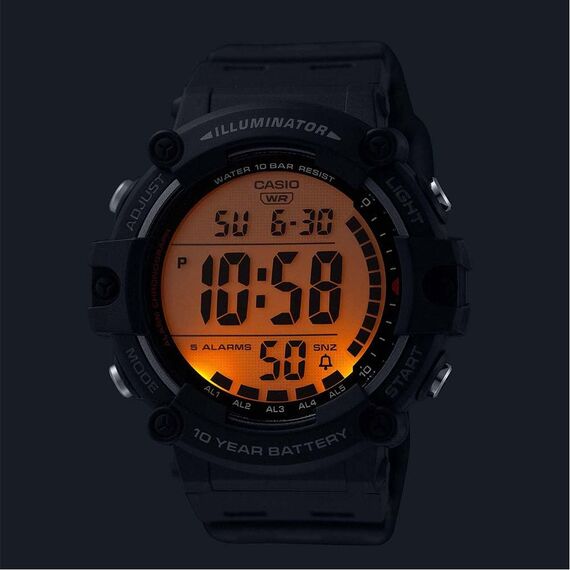 Casio Unisex-Erwachsene Digital Quartz Uhr mit Kunststoff Armband AE-1500WH-1AVEF