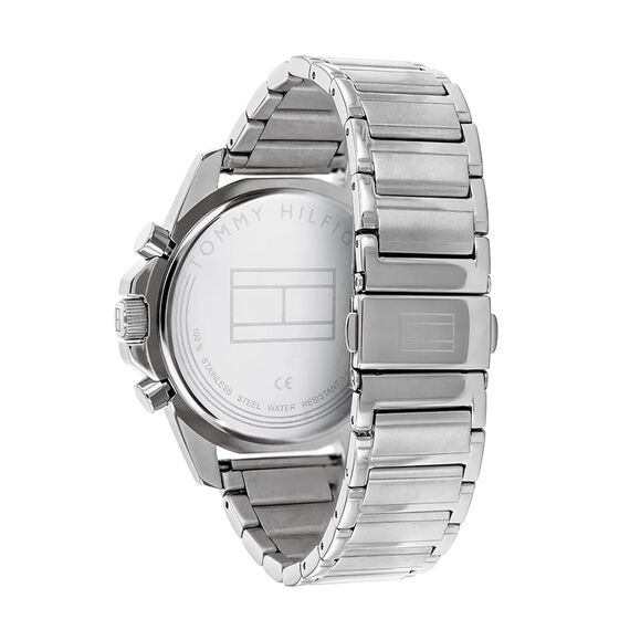 Tommy Hilfiger Multi Zifferblatt Quarz Uhr für Herren mit Silbernes Edelstahlarmband - 1791788