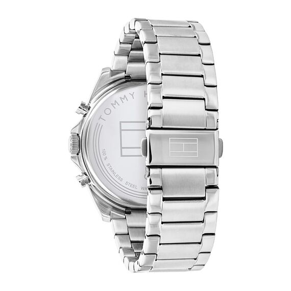 Tommy Hilfiger Multi Zifferblatt Quarz Uhr für Herren mit Silbernes Edelstahlarmband - 1710448