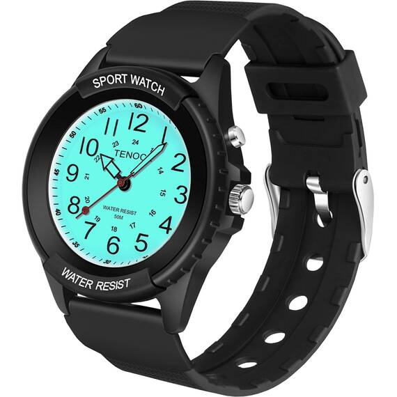 Herren Sportliche Armbanduhr Analog Herren Analoge Quarz Uhr 50M Wasserdichte Uhr Armbanduhr mit Nachtlicht für Modischer Casual-Matching oder Sportliche Aktivität(Schwarz)