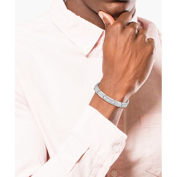Lacoste Armband mit Knebelverschluss für Herren Kollektion STENCIL aus Edelstahl - 2040188