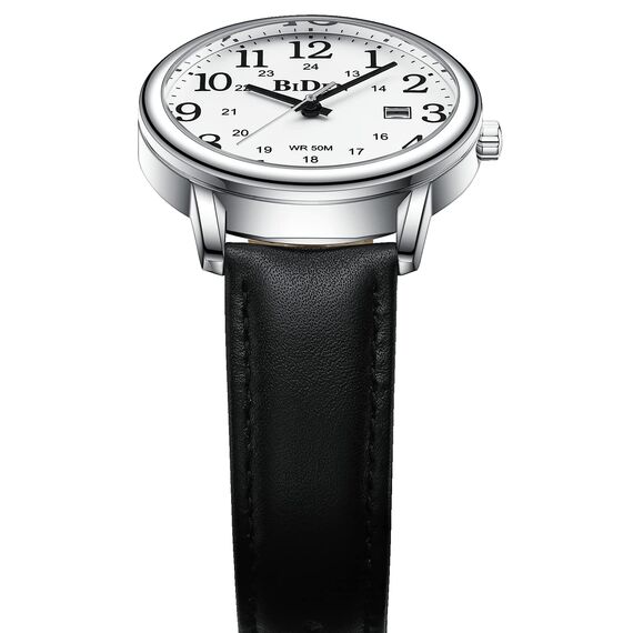 HANPOSH Uhren Herren Herren Uhr Analog Quarz Uhren für Männer Wasserdicht Armbanduhren Mode Business Uhr mit Datum Leder Band