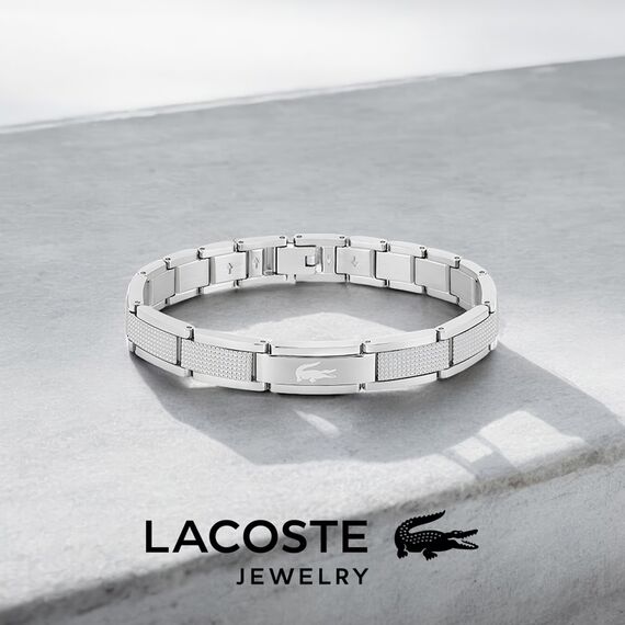 Lacoste Armband mit Knebelverschluss für Herren Kollektion STENCIL aus Edelstahl - 2040188