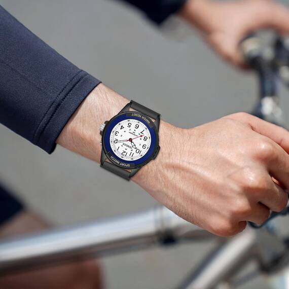 TENOCK Sportliche Armbanduhr Herren,Armbanduhr Analog,Herren Analoge Quarz Uhr,Wasserdicht Armbanduhr mit Nachtlicht für Modischer Casual-Matching oder Sportliche Aktivität(Dunkelblau)