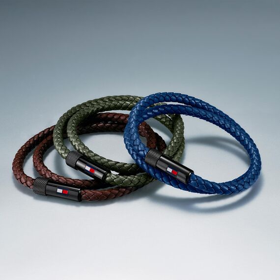 Tommy Hilfiger Jewelry Lederarmband für Herren verfügt über einen Magnetverschluss