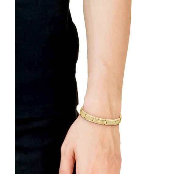 Lacoste Armband mit Knebelverschluss für Herren Kollektion STENCIL Gelbgold - 2040219