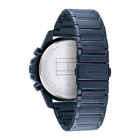 Tommy Hilfiger Multi Zifferblatt Quarz Uhr für Herren mit Blaues Edelstahlarmband - 1791789