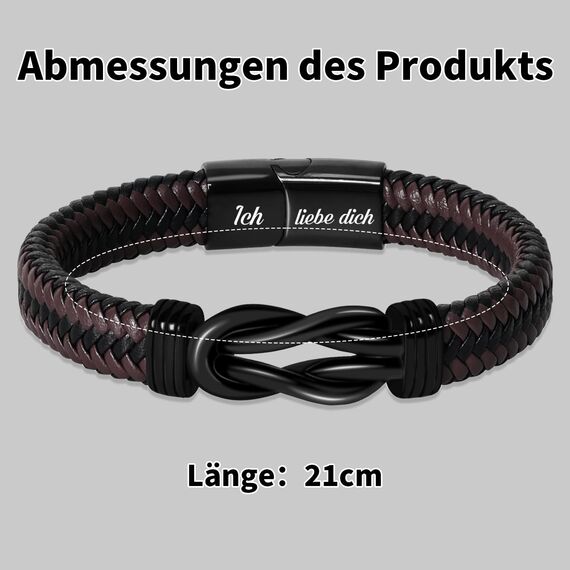Coldbling Geschenk für Sohn - An Meinen Sohn Armband Geschenk Weihnachten Geschenke 18. Geburtstag Junge Armbänder Männer Herren Lederarmband Betser Sohn Geschenke von Mama Papa Eltern