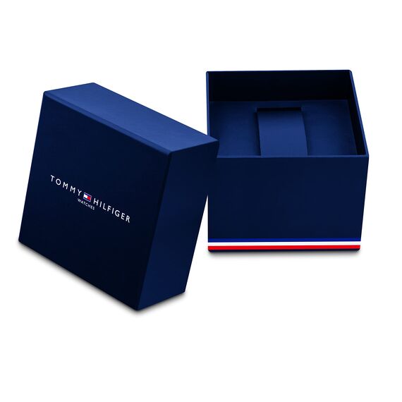 Tommy Hilfiger Multi Zifferblatt Quarz Uhr für Herren mit Weisses Silikonarmband - 1710676