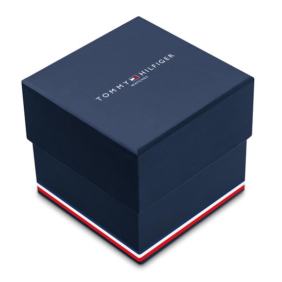 Tommy Hilfiger Multi Zifferblatt Quarz Uhr für Herren mit Silbernes Edelstahl-Mesh-Gliederarmband und Lederarmband