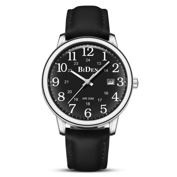 HANPOSH Uhren Herren Herren Uhr Analog Quarz Uhren für Männer Wasserdicht Armbanduhren Mode Business Uhr mit Datum Leder Band