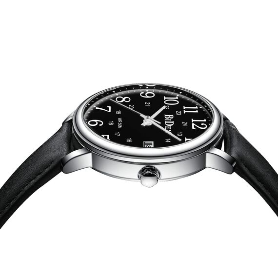 HANPOSH Uhren Herren Herren Uhr Analog Quarz Uhren für Männer Wasserdicht Armbanduhren Mode Business Uhr mit Datum Leder Band