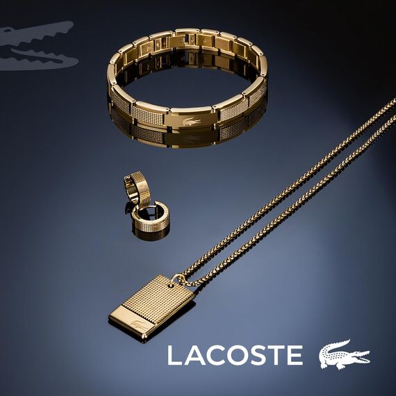 Lacoste Armband mit Knebelverschluss für Herren Kollektion STENCIL Gelbgold - 2040219