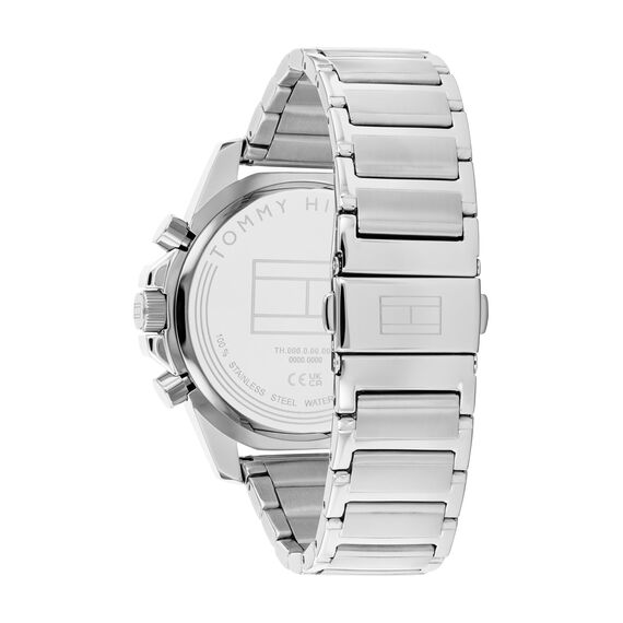 Tommy Hilfiger Multi Zifferblatt Quarz Uhr für Herren mit Silbernes Edelstahlarmband - 1792242