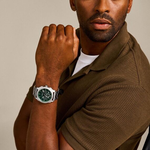 Fossil Machine Uhr für Herren, Chronographenwerk mit Edelstahl- oder Lederarmband