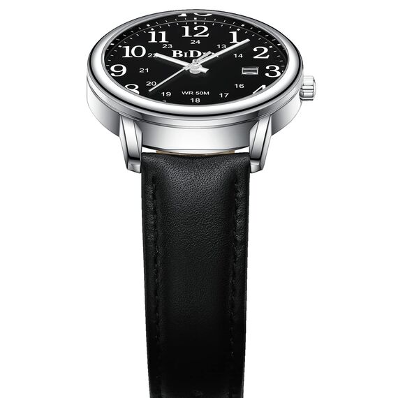 HANPOSH Uhren Herren Herren Uhr Analog Quarz Uhren für Männer Wasserdicht Armbanduhren Mode Business Uhr mit Datum Leder Band