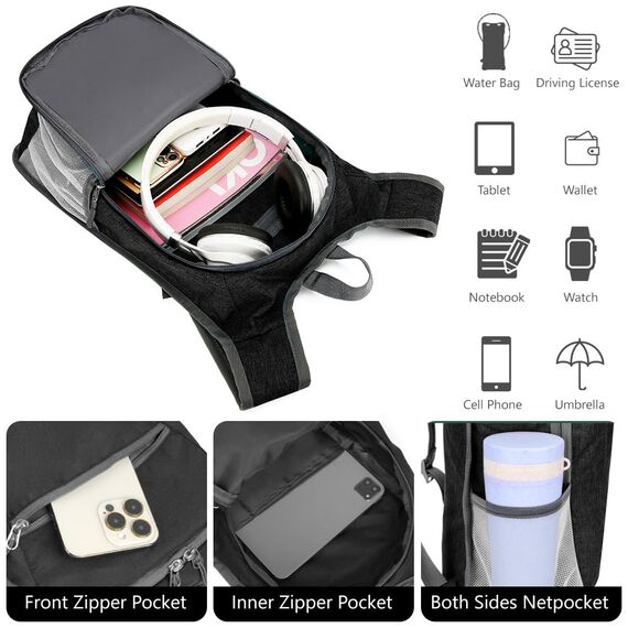 flintronic Faltbarer Rucksack, 16L Kleiner Wanderrucksack, Ultraleicht Wanderrucksack, Wasserfest Reiserucksack, Packbare Backpack, Damen Herren Daypack, für Camping Klettern/Outdoor Wandern