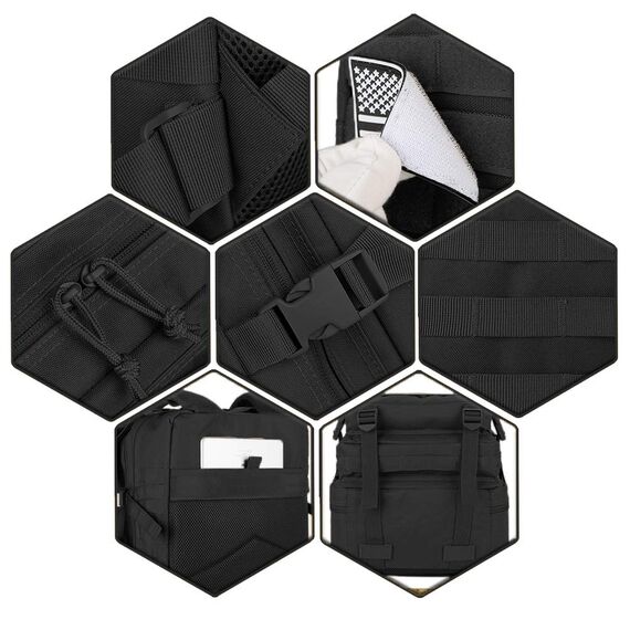 QT&QY 45L Militärischer taktischer Rucksack Bundeswehr Rucksäcke für Männer Molle Armee Angriff Tagesrucksack 3 Tage Bug Out Go Tasche Trekking Wanderrucksack
