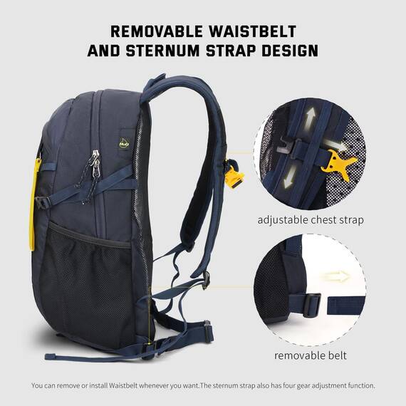 SKYSPER Leicht Wanderrucksack Klein Rucksack mit Rückenbelüftung Trekkingrucksack aus atmungsaktivem 3D Air Mesh Polyester Camping Outdoor Wandern Rucksack