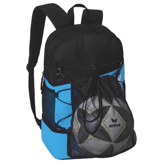 Erima Unisex Six Wings Rucksack mit Bodenfach (7232324), curacao/schwarz, 1
