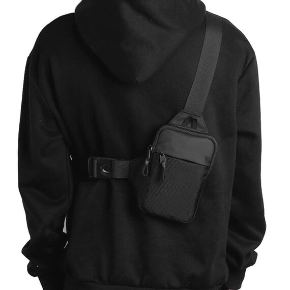 DONGKER Sling Chest Crossbody Bag, Wasserdicht Schultertasche, Crossbody Bag Backpack für Männer und Frauen, die Outdoor-Sportarten wandern (S, Grau)