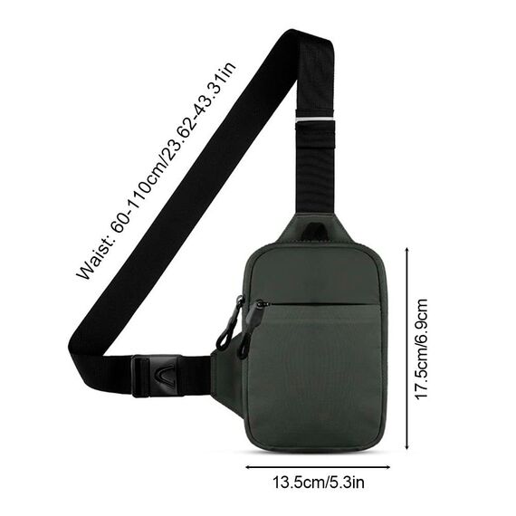 DONGKER Sling Chest Crossbody Bag, Wasserdicht Schultertasche, Crossbody Bag Backpack für Männer und Frauen, die Outdoor-Sportarten wandern (S, Grau)