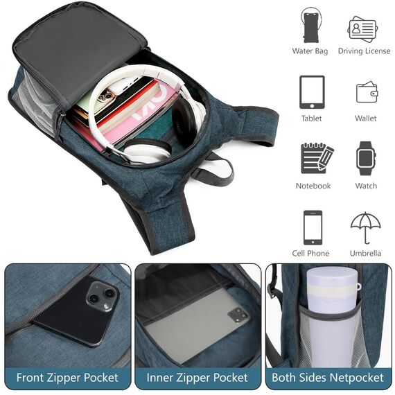 flintronic Faltbarer Rucksack, 16L Kleiner Wanderrucksack, Ultraleicht Wanderrucksack, Wasserfest Reiserucksack, Packbare Backpack für Camping Klettern/Outdoor Wandern (Dunkelgrau)