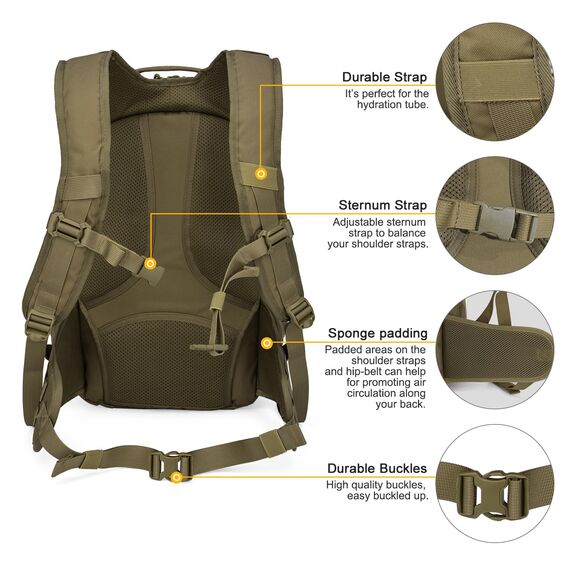 Mardingtop 18L/28L Rucksack Taktischer Trekkingrucksacke Rucksäck Outdoor Wanderrucksäcke für Camping Wandern Reisen