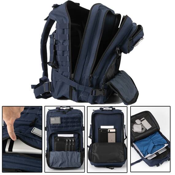 QT&QY 45L Militärischer taktischer Rucksack Crossfit Bundeswehr Rucksäcke für Männer Molle Armee Angriff Tagesrucksack 3 Tage Bug Out Go Tasche Trekking Wanderrucksack