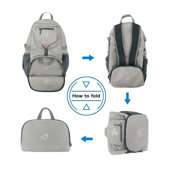WATERFLY Ultraleicht Faltbar Klein Rucksack: 20L Leicht Packable Wanderrucksack Tagesrucksack Trekkingrucksack Outdoor Sportlich Backpack Travel Daypack für Herren Damen
