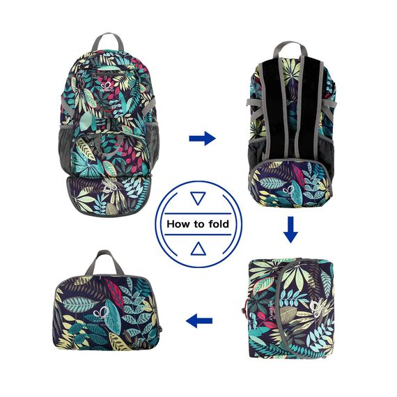 WATERFLY Ultraleicht Faltbar Klein Rucksack: 20L Leicht Packable Wanderrucksack Tagesrucksack Trekkingrucksack Outdoor Sportlich Backpack Travel Daypack für Herren Damen