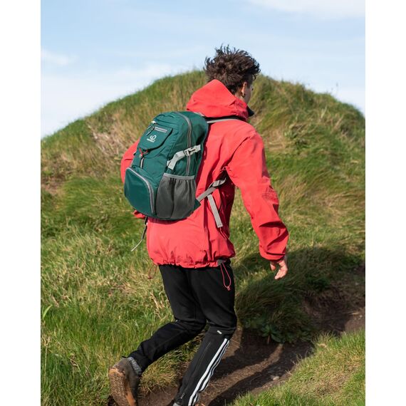 WATERFLY Ultraleicht Faltbar Klein Rucksack: 20L Leicht Packable Wanderrucksack Tagesrucksack Trekkingrucksack Outdoor Sportlich Backpack Travel Daypack für Herren Damen (Dunkelgrün)