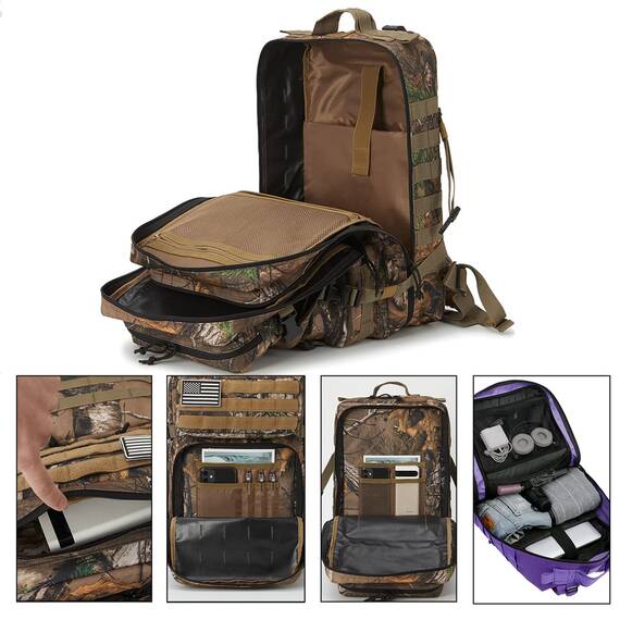 QT&QY 45L Militärischer taktischer Rucksack Crossfit Bundeswehr Rucksäcke für Männer Molle Armee Angriff Tagesrucksack 3 Tage Bug Out Go Tasche Trekking Wanderrucksack