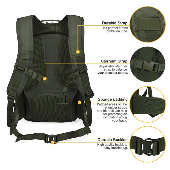 Mardingtop 18L/28L Rucksack Taktischer Trekkingrucksacke Rucksäck Outdoor Wanderrucksäcke für Camping Wandern Reisen