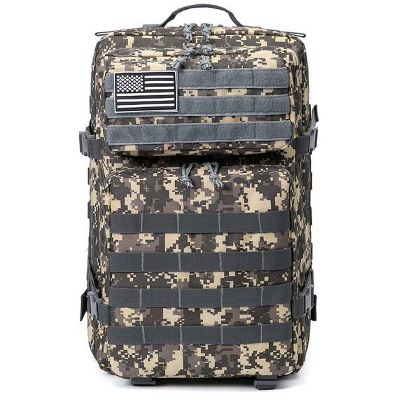 QT&QY 45L Militärischer taktischer Rucksack Bundeswehr Rucksäcke für Männer Molle Armee Angriff Tagesrucksack 3 Tage Bug Out Go Tasche Trekking Wanderrucksack