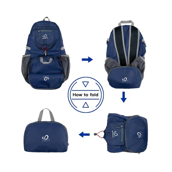 WATERFLY Ultraleicht Faltbar Klein Rucksack: 20L Leicht Packable Wanderrucksack Tagesrucksack Trekkingrucksack Outdoor Sportlich Backpack Travel Daypack für Herren Damen