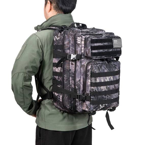 QT&QY 45L Militärischer taktischer Rucksack Bundeswehr Rucksäcke für Männer Molle Armee Angriff Tagesrucksack 3 Tage Bug Out Go Tasche Trekking Wanderrucksack